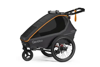 Produktbild von Qeridoo Kidgoo 1 Sport - Kinderfahrradanhänger für 1 Kind, Farbe: Orange