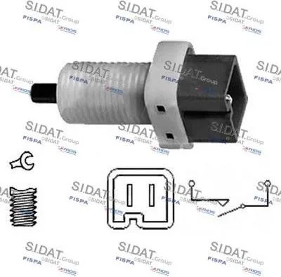 Produktbild von SIDAT Bremslichtschalter 5.140086 passend für PEUGEOT 206 Schrägheck (2A/C) mechanisch