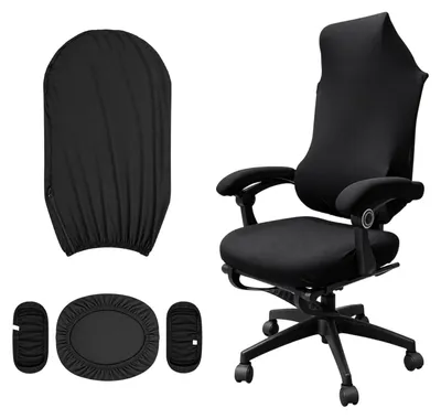 Imagen del producto de 4 fundas para sillas de oficina, elásticas y lavables