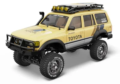 Produktbild von JXC C5826 RC Geländewagen 1:12 4WD Cruiser LC80 RTR, 2,4GHz Rock Crawler, 2-Gang Getriebe, mit LED Licht, Öldruckdämpfer, Farbe: Gelb