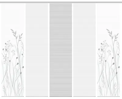 Produktbild von Schiebegardinen GRASIL, halbtransparent, Höhe 260 cm, grau Bambusoptik