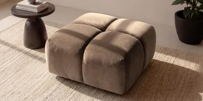 Produktbild von Kaiser Möbel Hocker, Pouf, Veloursstoff Bluvel, Latte, Averro