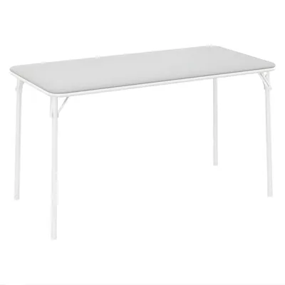 Productafbeelding van Opvouwbare campingtafel – inklapbare kaartentafel met metalen frame – draagbare inklaptafel voor camping en thuisgebruik – wit