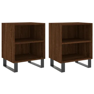 Produktbild von Nachttische 2 Stk. Braun Eichen-Optik 40x30x50 cm Holzwerkstoff
