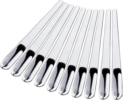Imagen del producto de Juego de cucharas de acero inoxidable, de 10 piezas, para café, té, postre y batidos