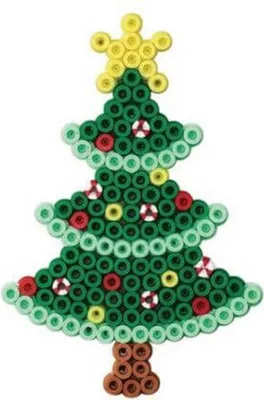 Image de Hama Bügelperlen 331-42 Hama Stiftplatte "Weihnachtsbaum", klein, grün