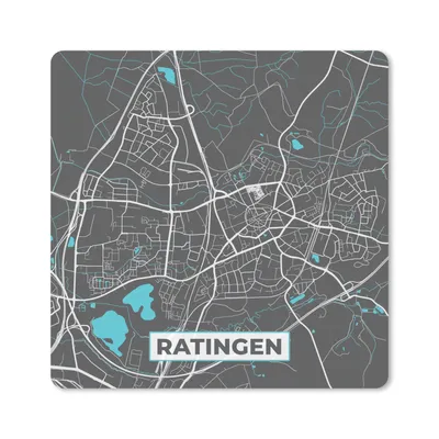 Produktbild von MuchoWow® Mauspad Mousepad Stadtplan - Deutschland - Blau - Ratingen - Karte 30x30 cm - Mousepads - Maus Mat - Pad - Mausunterlage - Gaming