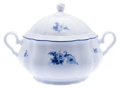 Produktbild von Thun 1794 Rose, Suppenschüssel, Porzellan, blaue Rose, 2,6 l, Thun