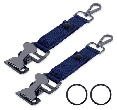 Produktbild von 2 Stück Handschuhhalter für Feuerwehr, Doppelter Clip mit Metallkarabinern zum Aufhängen von Handschuhen, Handtüchern und Schutzhelmen