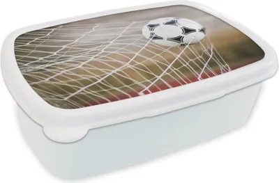 Produktbild von KitchenYeah® Lunchbox Brotzeit Brotdose 17x11 cm Ball im Netz Kinder Brotzeitdose - Lunch Box - Kinder - Sandwich-Box - Schulbox - Lunch Boxen