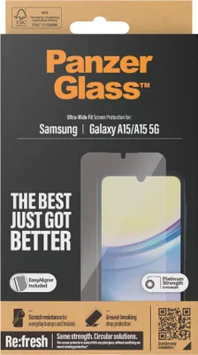 Produktbild von PanzerGlass 7349, Samsung, Galaxy A15, A15 5G, Stoßfest, Fallbeständig, Kratzresistent, Transparent, 1 Stück(e)