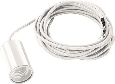 Produktbild von SLV FITU Pendelleuchte, A60, weiß, 5m Kabel mit offenem Kabelende