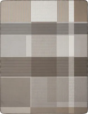 Produktbild von Biederlack Plaid mit Zierstich Maze Farbe stone Größe 150 x 200