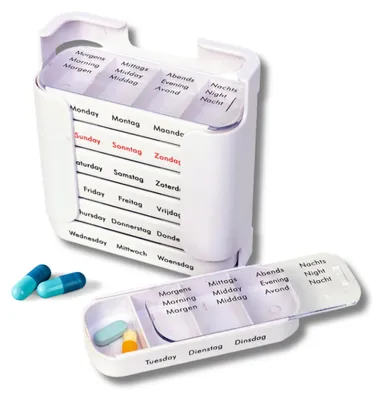 Produktbild von Medikamentendosierung Tablettenaufbewahrung für Senioren Tablettendispenser 7 Tage