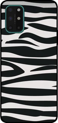 Immagine prodotto di Smartphonica Custodia per telefono adatta a OnePlus 8T con stampa zebrata - Custodia posteriore in TPU con design zebrato - Nero Bianco