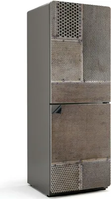 Produktbild von Lochblechmuster – Magnetische Kühlschrank Abdeckung – Dekorfolie magnetisch Küche – Kühlschrank Magnet Deko – selbstklebende Magnettafel – Magnetfolie für Kühlschranktür – 70x190 cm