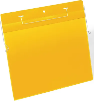 Obrázok produktu pre DURABLE 175404 DURABLE drôtené vrecko na zavesenie, DIN A4 na šírku, žltá