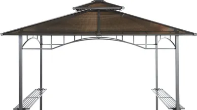 Produktbild von Grasekamp Ersatzdach Hardtop BBQ Pavillon 1,5x2,4m Doppelstegplatten Polycarbonat Braun