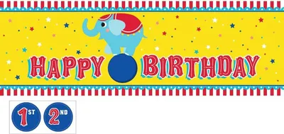 Produktbild von XXL Banner Zirkus Party - Happy Birthday