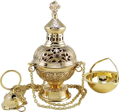 Produktbild von Weihrauchfass Messing Handarbeit 2956 Кадильница Geschenk