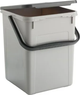 Imagen del producto de Contenedor Rotho Basic, color gris, 9 litros