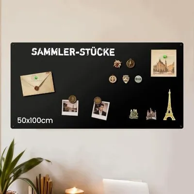 Zdjęcie produktu dla Tablica magnetyczna czarna 50X100 cm do biura domu szkoły pisania