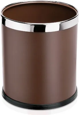 Produktbild von Papierkorb, Ø 22 cm, Höhe 25 cm, braun, pulverbeschichtet, Stahl