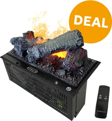 Produktbild von Xaralyn Wasserdampf-Kamin - Opti-Myst Cassette 400 - mit Holzset - mit Fernbedienung - Elektrokamin - Einbaukamin mit Wasserdampf - Flammenhöhe einstellbar
