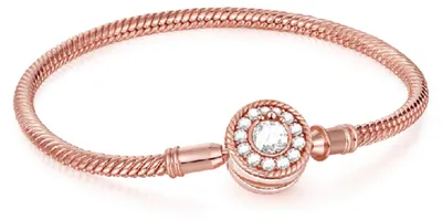 Produktbild von Gnoce Armband mit Zirkoniaverschluss DNB001-19 rose vergoldet