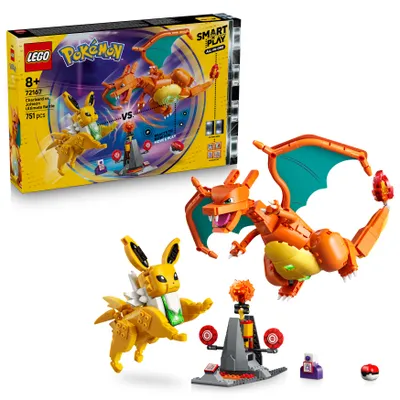 Produktbild von LEGO Pokémon SMART Play: Ultimativer Showdown zwischen Glurak und Blitza - All-in-1 Set mit 2 SMART Bricks, 4 Tags, 2 Figuren & Ladegerät - Geschenk für Kinder ab 8 Jahren - 72167