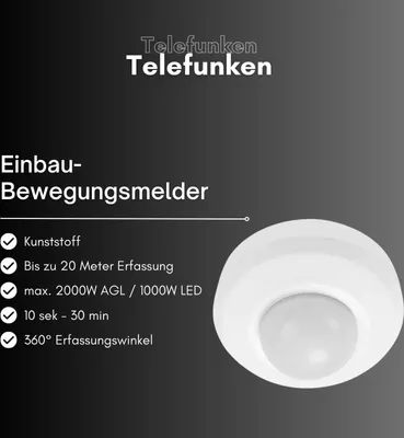 Produktbild von Bewegungsmelder Telefunken Weiß Sensor