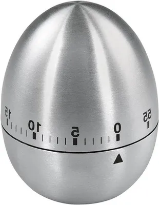 Image de Minuteur de cuisine analogique en acier inoxydable - Argent
