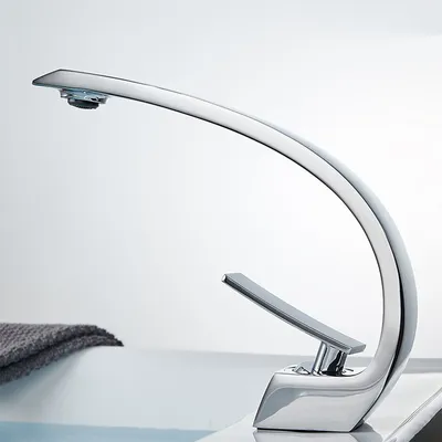 Produktbild von Warm- und Kaltwasser-Einloch-Waschtischarmatur schwarz, geeignet für Badezimmer, Toilette, Waschbecken, Kunstwaschbecken