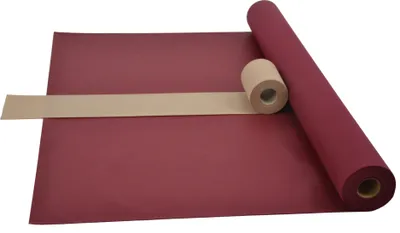 Produktbild von Sensalux Kombi-Set 1 Tischdeckenrolle 1,5m x 25m bordeaux + Tischläufer 15cm beige