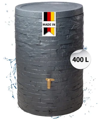 Productafbeelding van 4rain ARONDO regenton 400 L graphite grey, AI-gegenereerde afbeelding