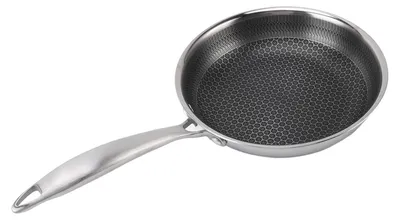 Image de Solidchoice - Poêle en acier inoxydable avec revêtement antiadhésif, 24 cm