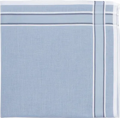Produktbild von Tiseco Herren Taschentücher Set – 6 Stück – 100% Baumwolle – Indigo – 40x40 cm – Satinrand