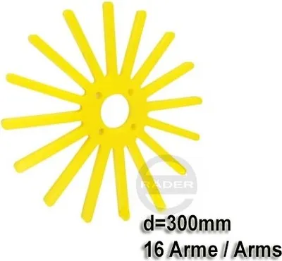 Produktbild von Unkrautstecher d=300mm; 16 weiche Arme (83 St. Shore) / PIELNIK 300-16/83