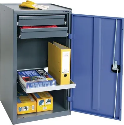 Productafbeelding van PROMAT gereedschapskast, 1000x500x500 mm, afsluitbaar, met 2 lades en 1 plank