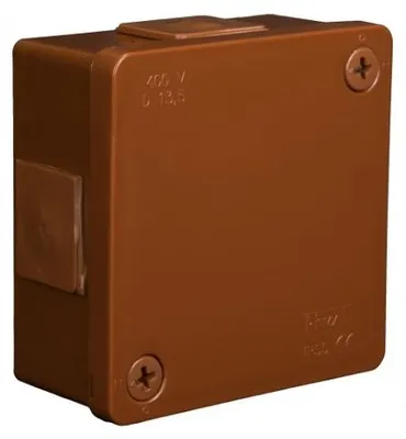 Obrázek produktu pro Krabice pro povrchovou montáž, se svorkou, 86X86X40, Ip55, hnědá, 02152