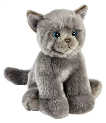 Image de Anima Peluche chat chartreux assis 30cm