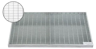 Produktbild von ACO 75x50x2cm Maschenrost 30/10 Gitterrost Eingangsrost Normrost Abstreifer Rost verzinkt