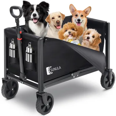 Produktbild von SUNULA Bollerwagen Faltbar Gartenwagen Handwagen für Einkaufen, Camping