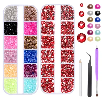 4403-teiliges Rhinestone- und Perlen-Set für DIY-Bastelarbeiten
