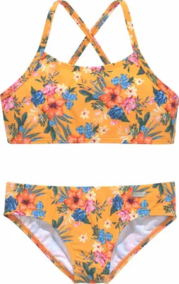 Produktbild von Bench Bustier-Bikini Maui Kids gelb-bedruckt Größe 146/152
