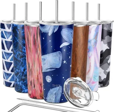 Image de Tasses isothermes en acier inoxydable 780 ml, tasses de voyage, étanches, double isolation