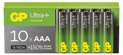 Alkalická baterie GP Ultra Plus AAA (LR03), 10 ks