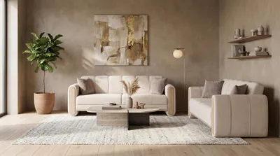 Produktbild von Beiges Sofa-Set Sofas Stoffsofas Design-Sofas Premium modern