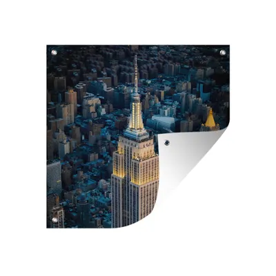 Obrázek produktu pro MuchoWow® Zahradní plakáty - Letecký pohled na Empire State Building - 200x200 cm - Zahradní dekorace