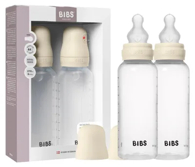 Produktbild von Set aus 2 BIBS Babyflaschen 270 ml mit Silikon-Sauger
